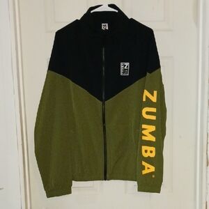 Zumba Fitness Men's Black and Olive Windbreaker